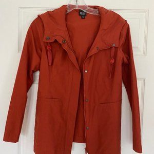 Eileen Fisher Light Weight Hooded Rain Coat Size PP